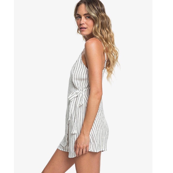 ROXY | Intense Sunrise Stripe Wrap-Front Romper - Picture 5 of 8